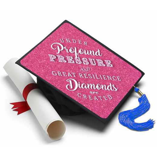 Diamonds (pink one): Diamonds are Created Grad Cap Topper